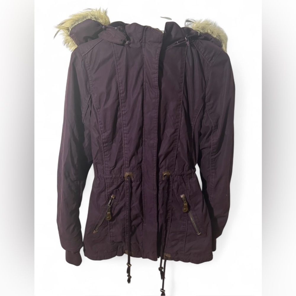 Snobbish Women's Utility Jacket with Fur Hood - Picture 2 of 5